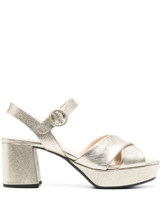 prada metallic strappy 75mm sandals|farfetch Prada shoes.